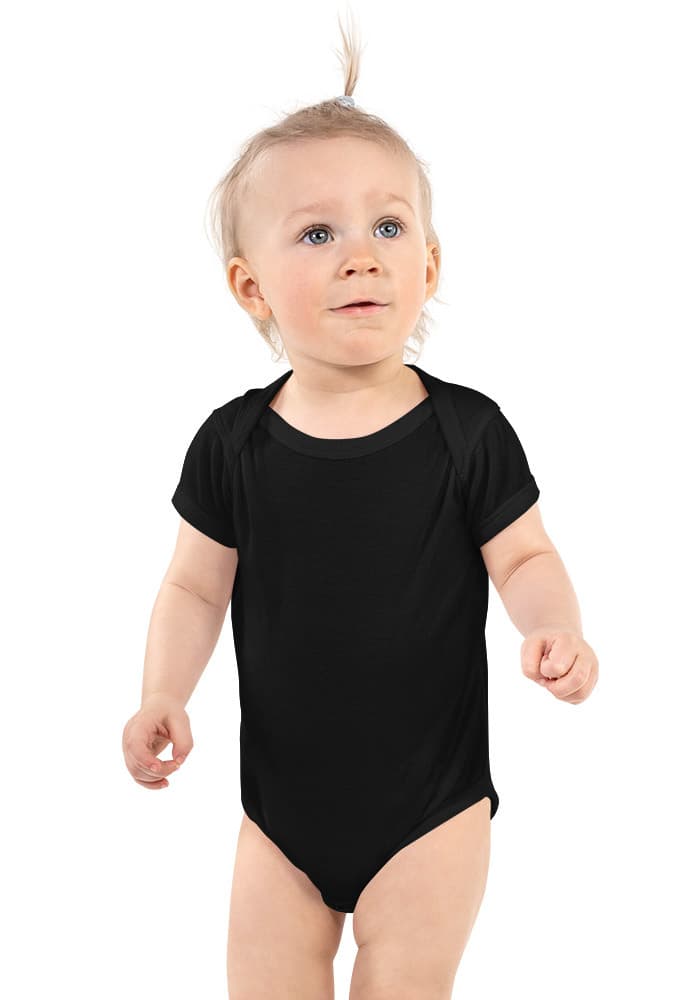 Baby Short Sleeve Bodysuit | Rabbit Skins 4400 – Black