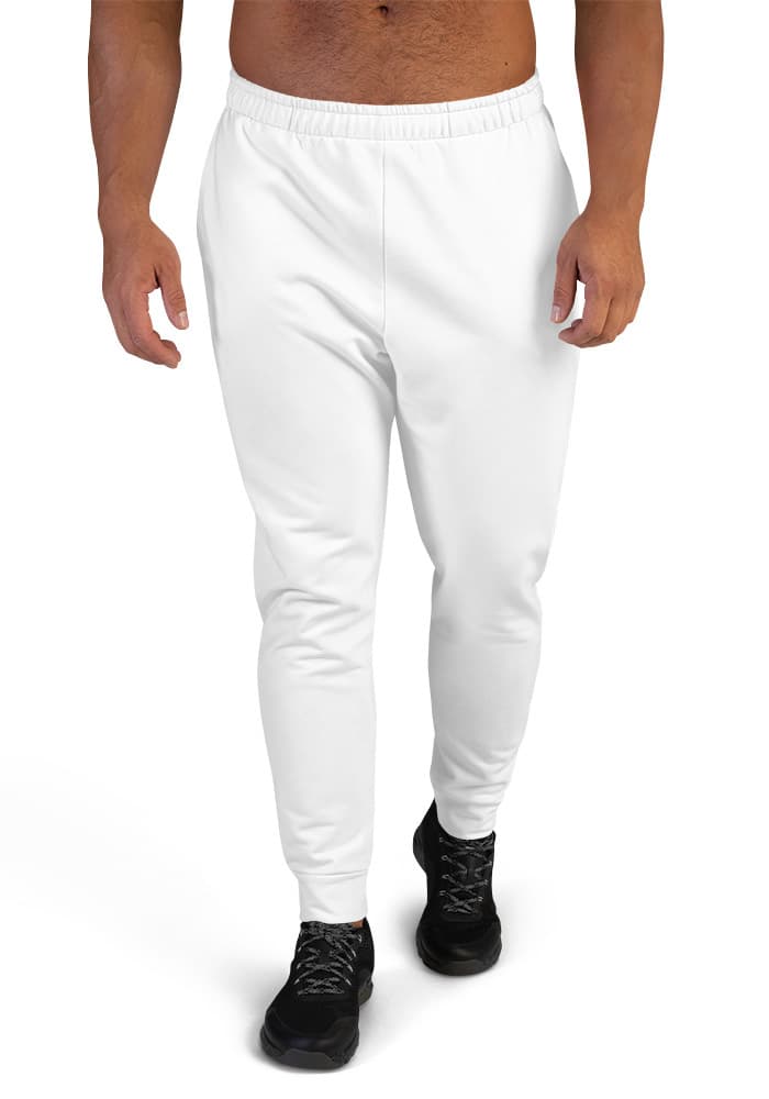 All-Over Print Recycled Men’s Joggers – White