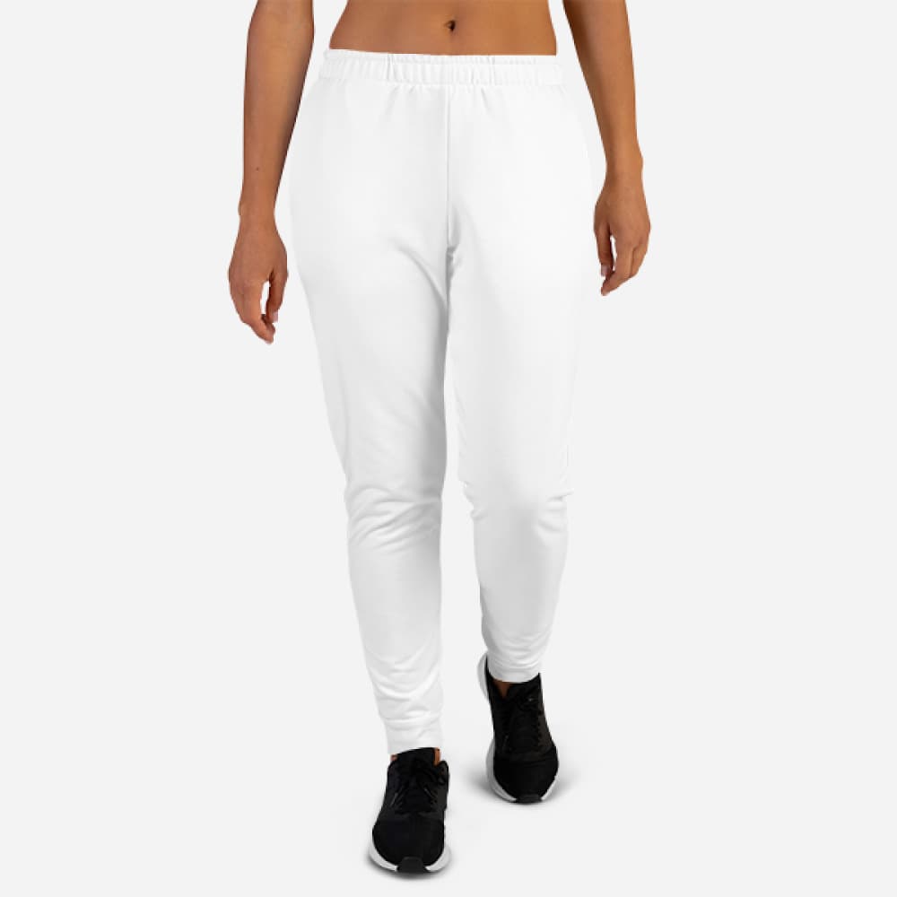 All-Over Print Recycled Women’s Joggers – White