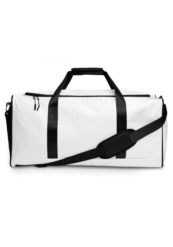 All-Over Print Duffle Bag – White