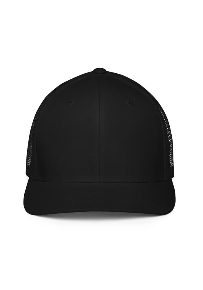 Closed-Back Trucker Cap | Flexfit 6511 – Black